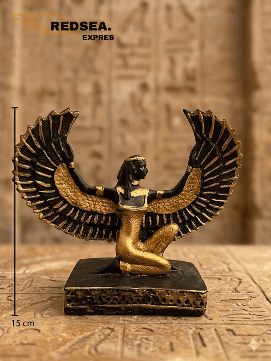 Winged Kneeling Goddess Statue – Isis | Egyptian Faience