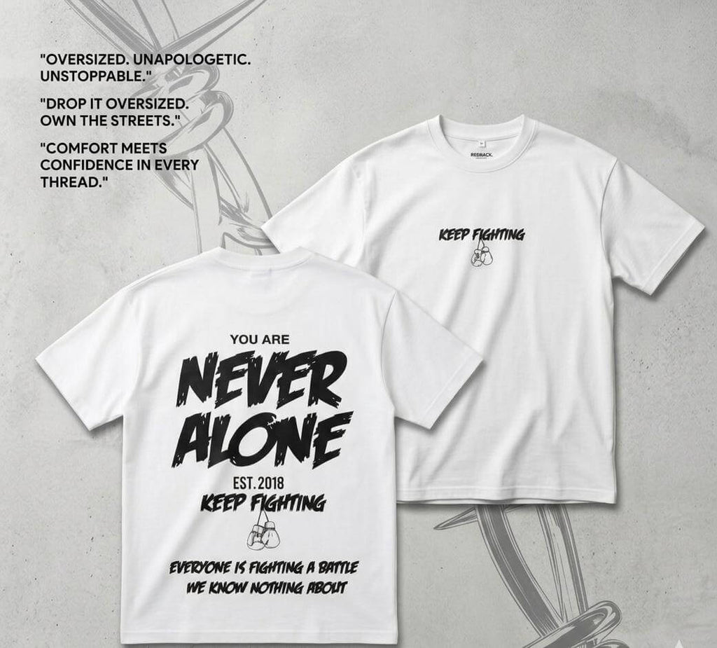 Oversized Premium T-Shirt-NEVER ALONE